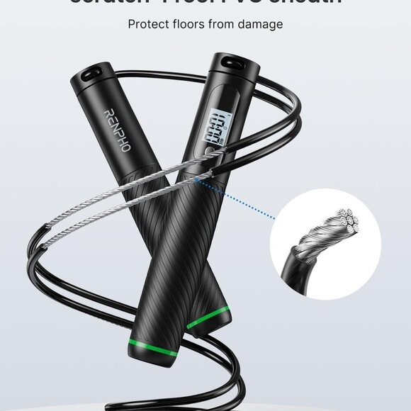 Cordless Jump Rope, Weighted Jump Rope with Counter - Picture 4 of 7